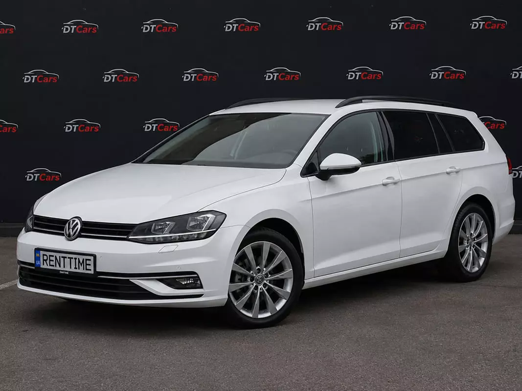 Volkswagen Golf 2019 білий для прокату в Києві
