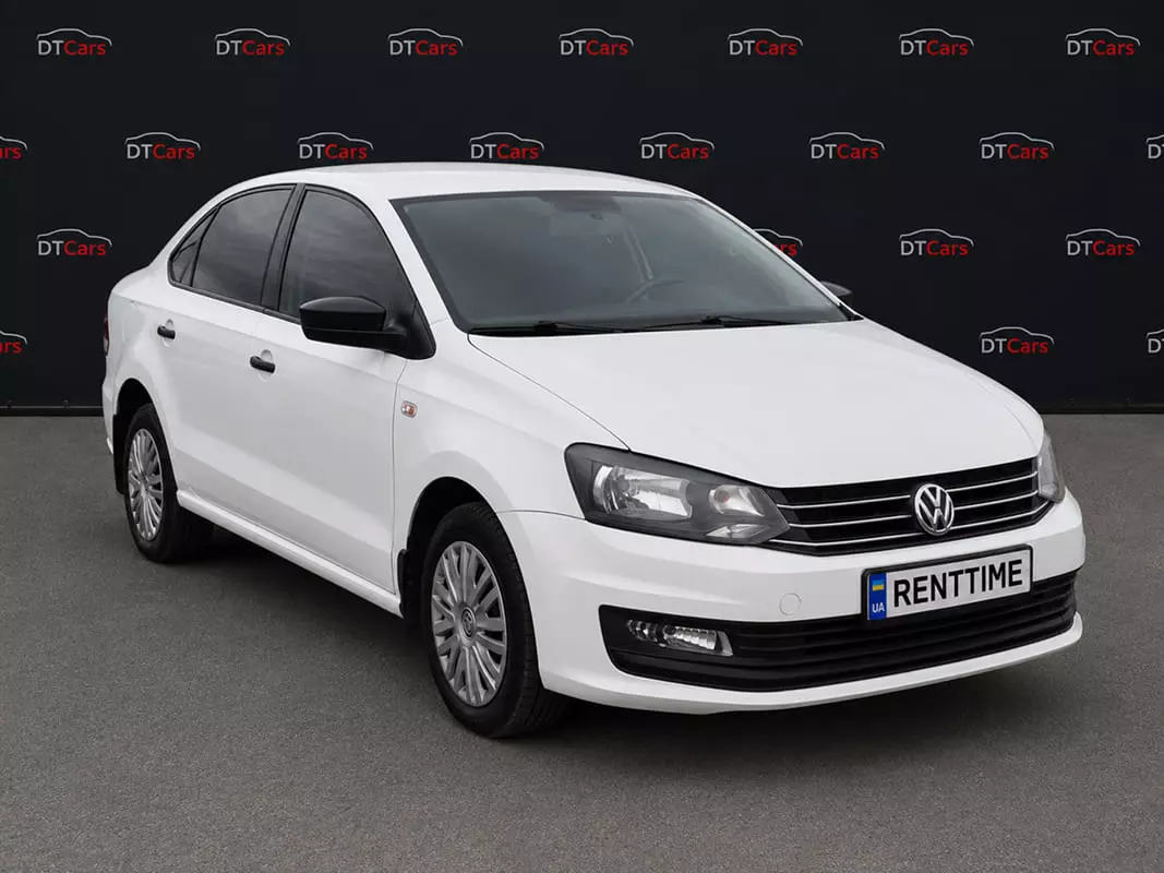 Volkswagen Polo 2018 білий для прокату в Києві